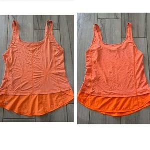 Lululemon Run Mod Moves Orange Singlet Tank Top M